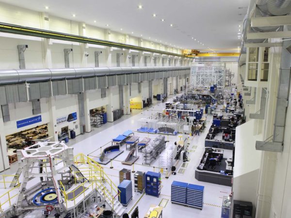 Interior photo of the NASA Operations 7 Checkout Assembly and Payload Processing Services for the Orion space program,