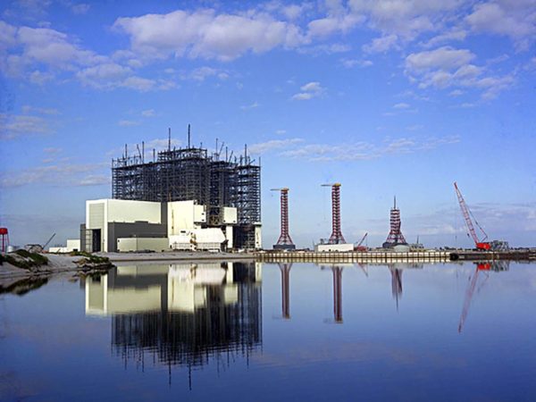 unfinished VAB building at NASA being built