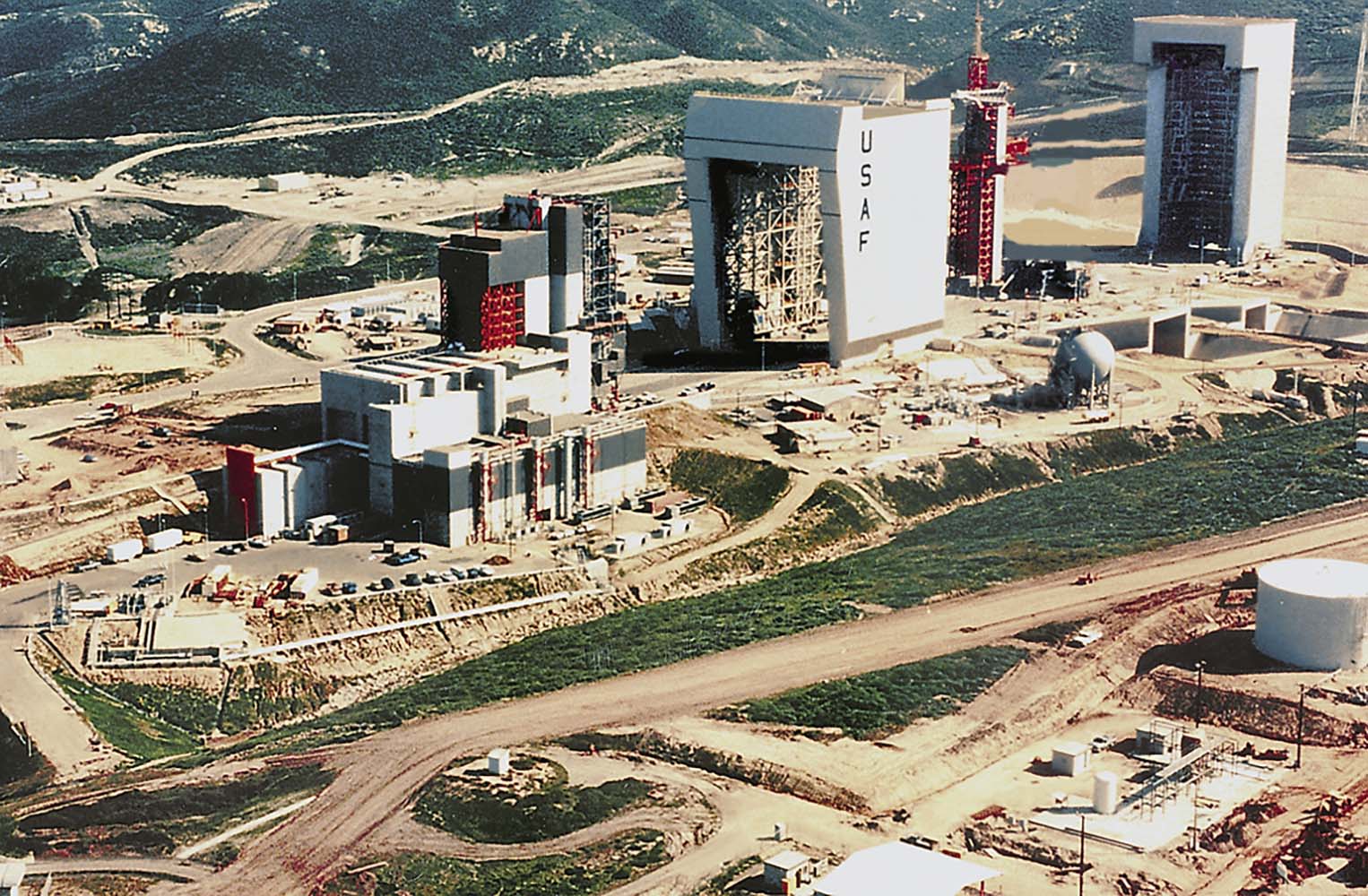 Launch pad and facility at Vandenburg Air Force Base in California - taken in 1986.