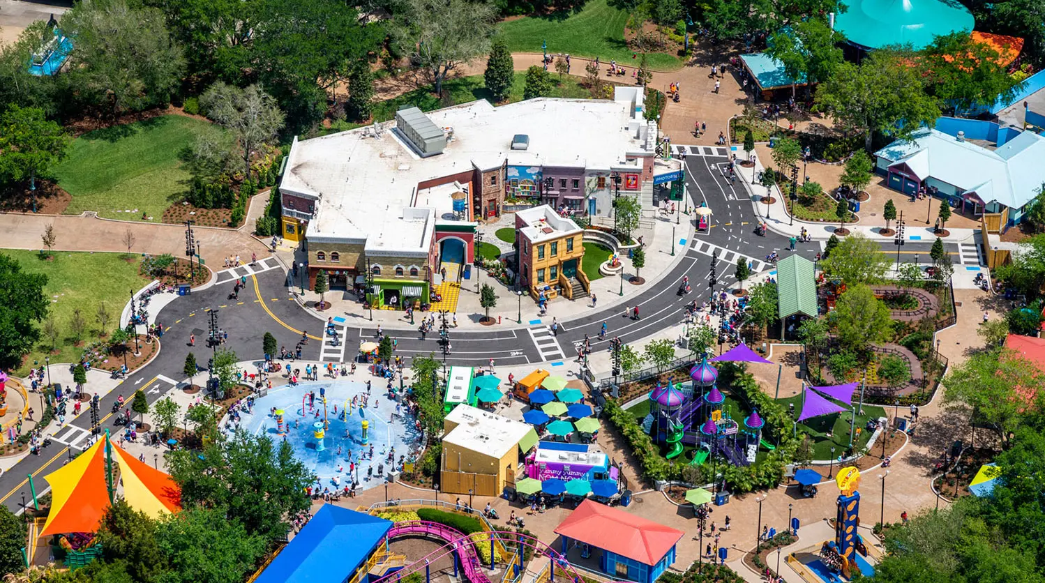 Sky view of Sesame Street Land in Sea World