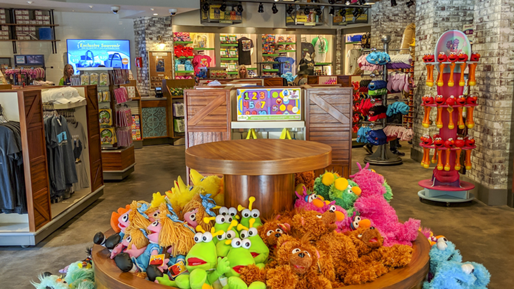 Sesame Street store with plush animals